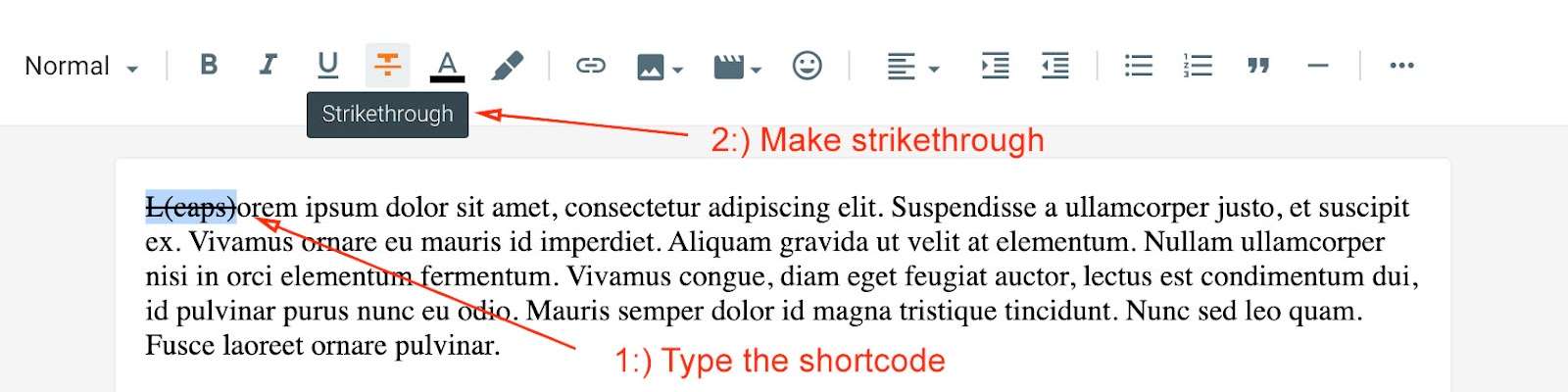 flexible shortcodes