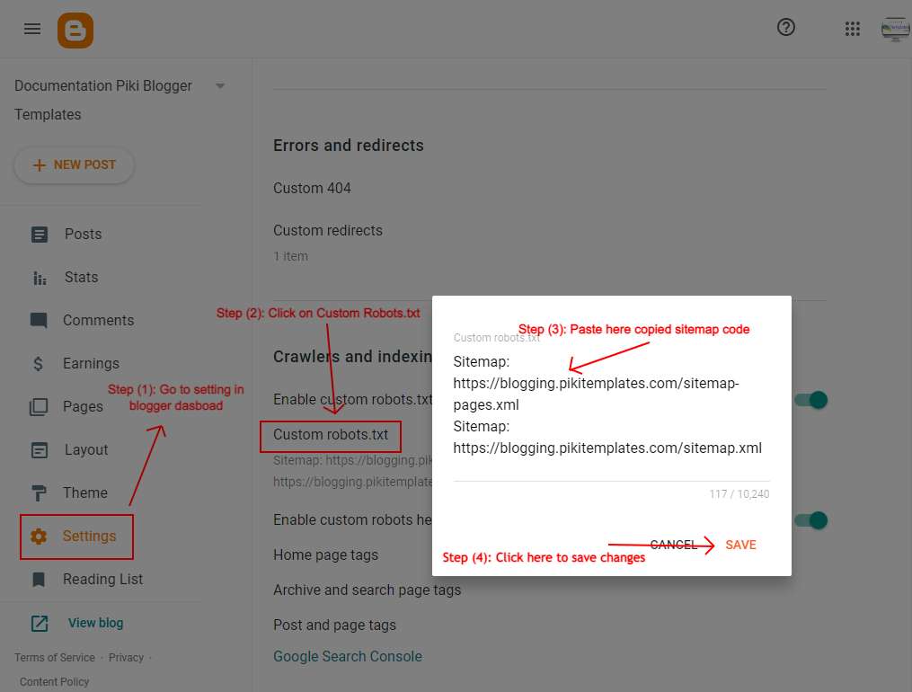 Blogger Sitemap Blogger Sitemap Generator